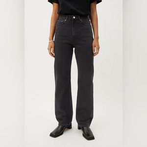 weekday rowe black jeans